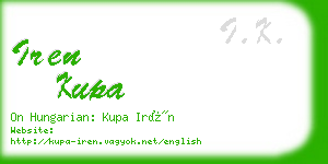 iren kupa business card